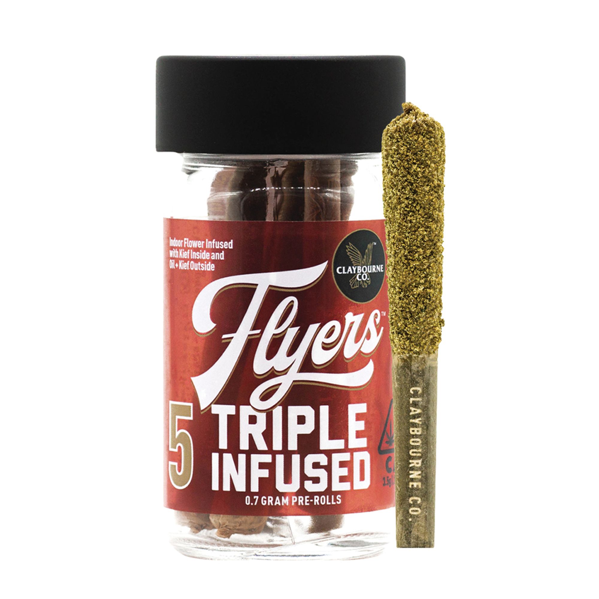 Kush Mints Flyers Triple Infused PreRoll 5pk by Claybourne Co. Grassdoor